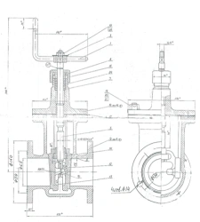 Clinket gate valve DN 65-300 mm PN 0,6-6,4 MPa (0,06-64 kgf/cm2)