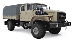 Flatbed truck Ural 43206-0551-71 (Equipment variants: gearbox ZF 9S1315, 9S1310; clutches ZF, Hammer; transfer case: URA)