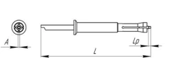 Small hexagon screwdriver (length 80...120mm; S 1.2...3.5mm) with collet clip