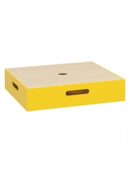 Wooden container for didactic materials 415x350x90 / yellow