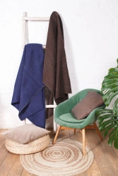 Mottled and smooth dyed half-woolen adult blankets, article C105-ILSH