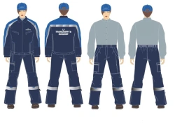 Women's suit (jacket, trousers) of employees of LLC Transneft Nadzor for protection against general industrial pollution and mec