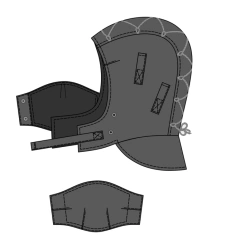 Heat resistant helmet for protection against thermal risks of electric arc and low temperatures, model ENERGO T/sh-4