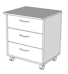 Mobile cabinet (roll-up, roll-out)