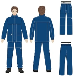 Women's suit (jacket, trousers) for protection against thermal risks of electric arc with incident energy value of 32.0 cal/cm2