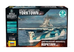Assembled model American aircraft carrier Yorktown