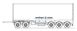 Five-axle commercial box trailer AG-560ST