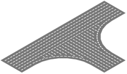 Bottom base of radius T-branch of self-supporting cable gland DKO 000 T, with overall dimensions from 150 mm to 1000 mm, with th