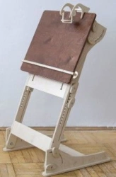 Single-seat pupil's table-molbert adjustable in height and angle of inclination of the table top. (School furniture brand "Inter