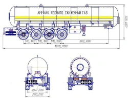 Semi-trailer-tanker PPTSTA4, type PPTST4, modification 96831-0000010-05 . Axial unit AGOS-4-GT7-00.00.000 or axial unit BP