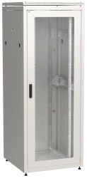 LN35-42U88-GM ITK LINEA N 42U 800x800mm glass perforated door rear metal grey.