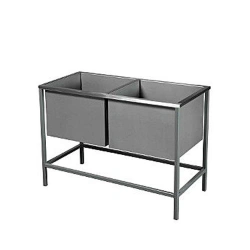 Floor double-section washing bath 1070x600x820MM 320MM stainless steel