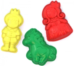 Fairy tale moulds (3 pcs.: horse, prince, princess)