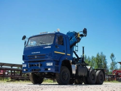 Special purpose vehicle with KMA type hydraulic loading crane on the basis of KAMAZ 5350 and its modifications 51K12N-UD