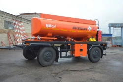Tank trailer of GRPM2 type of modification 86531-0000010 (86531) on the basis of MAZ 837810 trailer chassis.