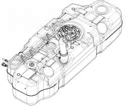 Fuel tank Low flow Diesel A68R52-1101006-20