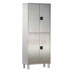 ??-04-???(???-5647.01-11) Medical metal two-sectional two-leaf cupboard, made of aluminium profile and carbon steel.