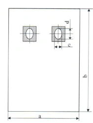 Medical sheets and napkins, disposable, non-sterile (sheet for restricting the operating field with 2 oval cut-outs)