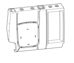 Rear seat backrest 60% with armrest 1601322