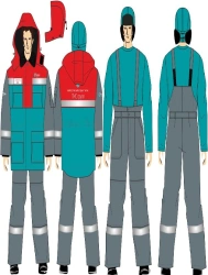 Women's suit (jacket, trousers) for protection against low temperatures, general industrial contamination and mechanical effects