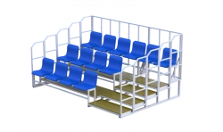 Prefabricated grandstands with metal frame