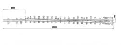 Curved frame rail of P65 type with straight shank of the project 2773.02.000-01