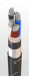 Power cable with aluminium conductors, insulation made of polyvinylchloride plasticate of reduced fire hazard, for rated voltage