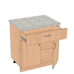 Kitchen cabinet 2-door with drawer 600*600*850 mm TR-2.6