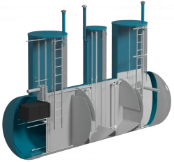 Biological treatment unit of LOS-R model