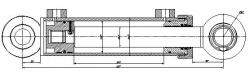 Hydraulic cylinder 1125.00.00.00.00 (100x63-280, mm), 16MPa
