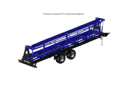 Tonar tractor semi-trailer model PT 7 with swivelling platform. PT 7 tractor semi-trailer with turntable with axle units of PT 5