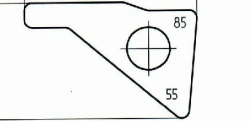Template angle gauge, article no. 322.036