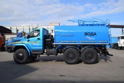 Tank truck for food liquids (ACPT), UZST brand, type UZST01, modification 6620-20 on Ural 5557-72 chassis.