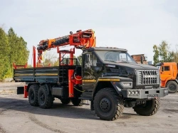 Special purpose vehicle with hydraulic loading crane of MKMA type on the basis of URAL 4320 and its modifications U0K06N-4Z050