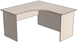 Corner computer desk (1600x1300x750) 16mm Oak chipboard