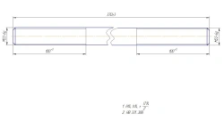 High-strength stud for fastening reinforced concrete slabs of ballastless bridge deck complete with nuts and washers, etc.