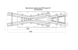 Sharp cross pin of P65 type of grade 2/6 with reduced mortise of project 2521.00.020-01