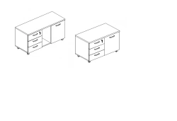 Cabinet for office equipment. Furniture set of "A4" series