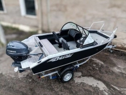 Motorboat BESTER-450DC all-welded aluminium motorboat