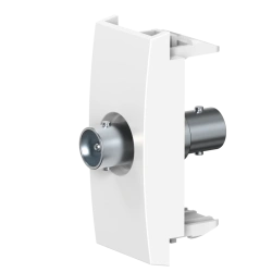 CADUCEUS ALING MODE Audio/video BNC/BNC flush-mounted socket, 1M, white, Art. 6628.0