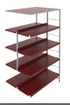 Metal shelving unit 880x570x1452 mm