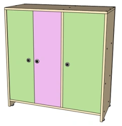 Wooden furniture for preschools: Play unit "Closet"