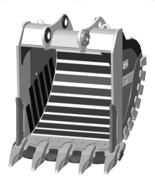 Heavy duty rock bucket RDX-123.235d-XS115(5)WS-NF-420