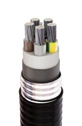 Power cable KAMAKS A aluminium with EPR insulation in corrugated metal armour in BG ng(A)-HF sheathing
