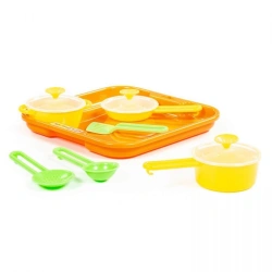 Set of children's crockery "Cook" No. 1 with tray, Article No. 40732