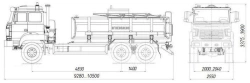 Methanol tank truck ACM 4680L2-50 on URAL 4320-4971-78, 4320-4971-80, 4320-4971-82 chassis