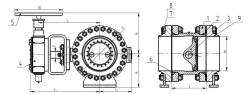 Flanged regulating disc gate valve ?? DN 50-800 PN 1,6-12,5 MPa