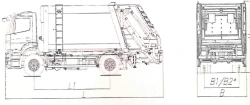 Rear-loading rubbish truck model MK-4546-15