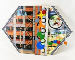 Bisiboard (didactic panel) wall mounted BUILDER. LEARNING PROFESSIONS series