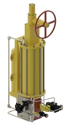 Piston type pneumatic actuators PP.L for pipeline valves